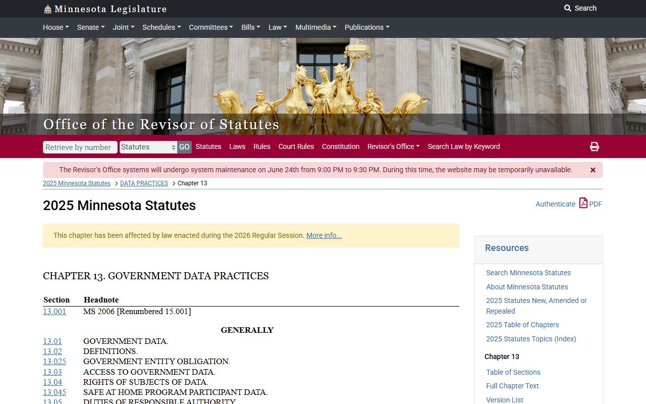 Nicollet County Court Administrator Minnesota Government Data Practices Act