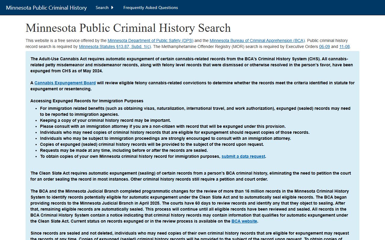 Nicollet County criminal court records BCA Public Criminal History Search