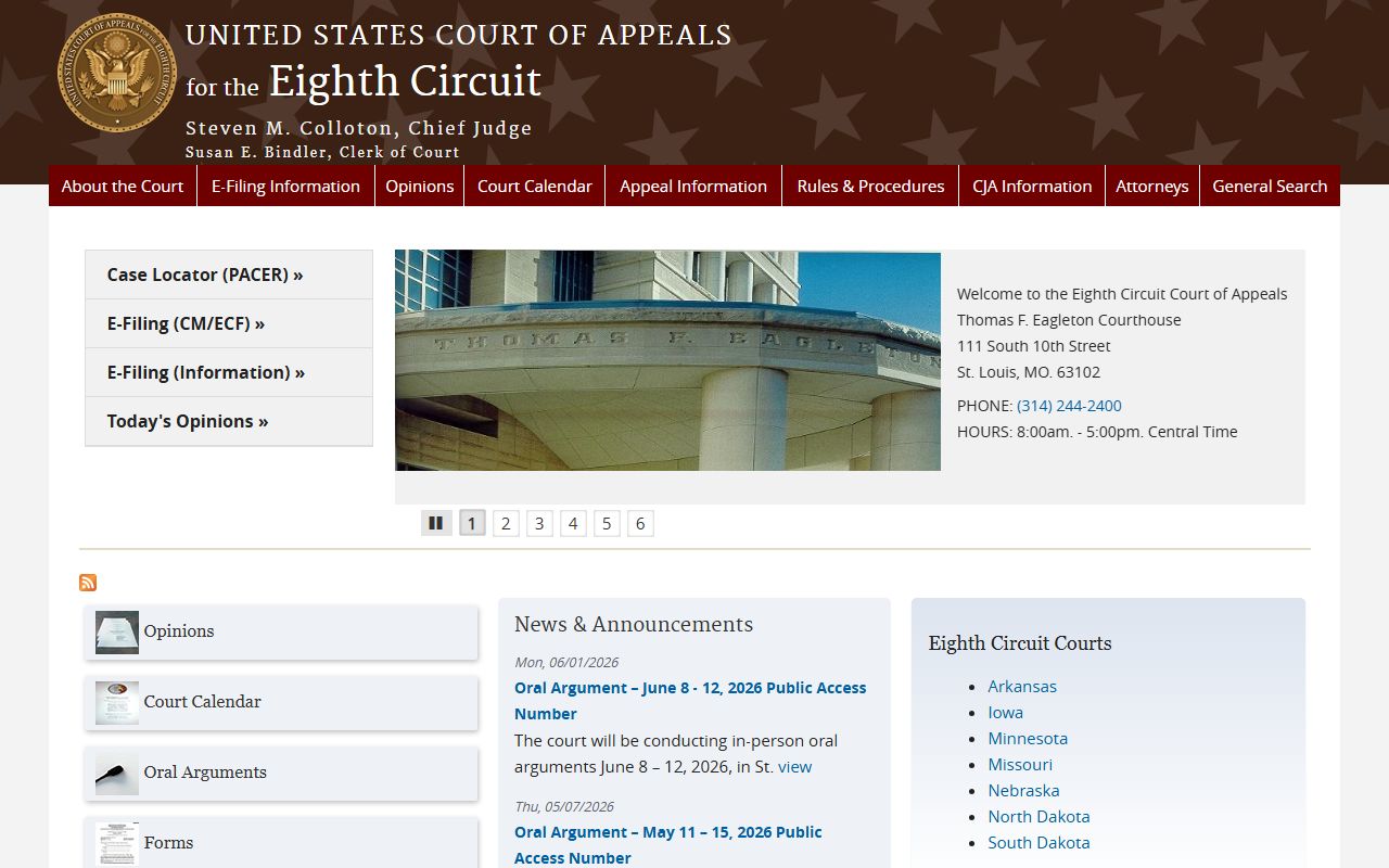 Nicollet County court records Eighth Circuit federal appeals